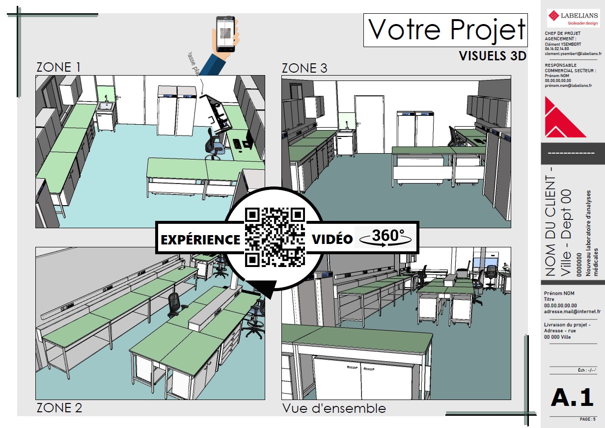 Projet aménagement d'un laboratoire par LABELIANS