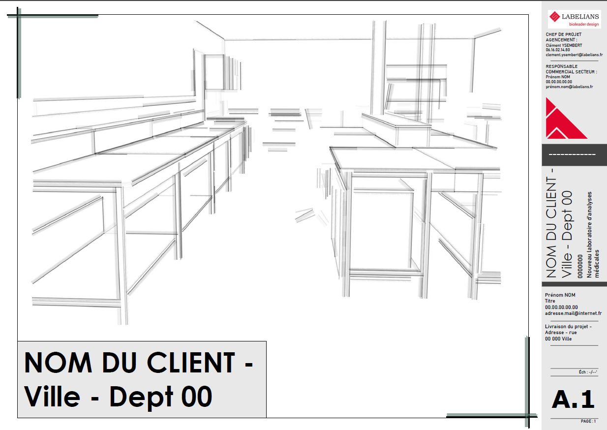 Projet aménagement d'un laboratoire par LABELIANS